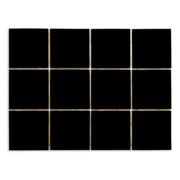 Revestimento Extra Telado Black Bold Brilhante Preto 10X10cm 1,95m2