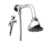 Chuveiro Redondo com Desviador e Gatilho Cromado Médio Stoc Metais