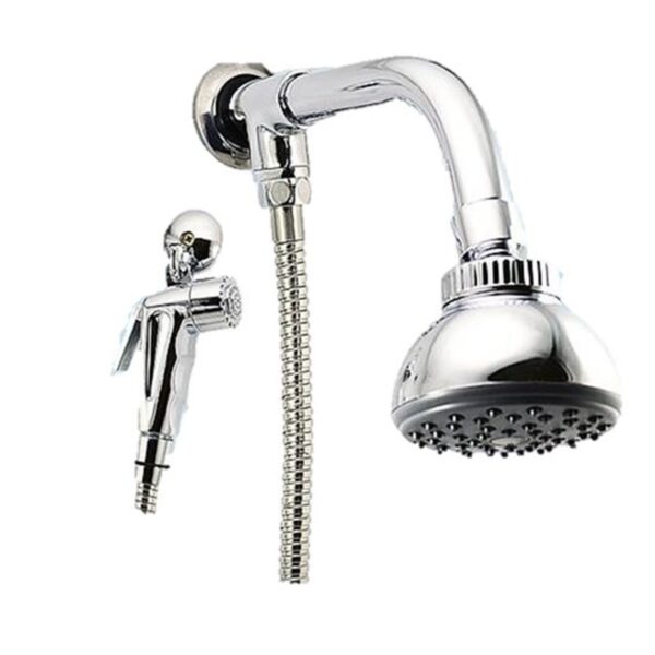 Chuveiro Redondo com Desviador e Gatilho Cromado Médio Stoc Metais