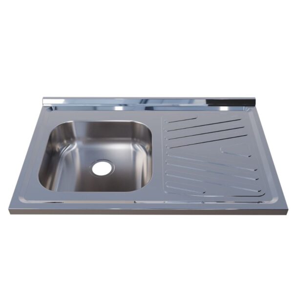 Pia para Cozinha Aço Inox 80x52cm com Cuba Deslocada Fabrinox