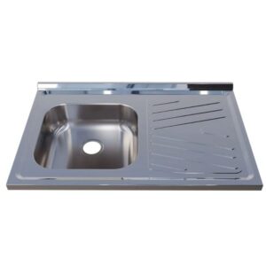 Pia para Cozinha Aço Inox 430 100x52cm com Cuba Deslocada Fabrinox