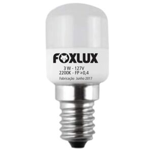 Lâmpada LED Geladeira Luz Amarela E14 FoxLux