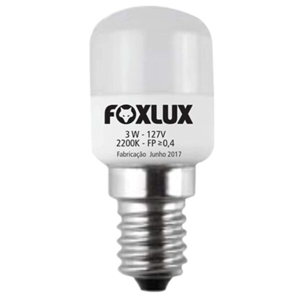 Lâmpada LED Geladeira Luz Amarela E14 FoxLux