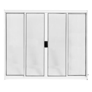 Janela de Correr 4 Folhas sem Grade Alumínio Branco Standard Lux
