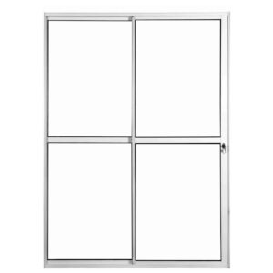 Porta de Correr 2 Folhas Alumínio Branco Lux