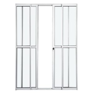 Porta de Correr 4 Folhas Alumínio Branco Lux