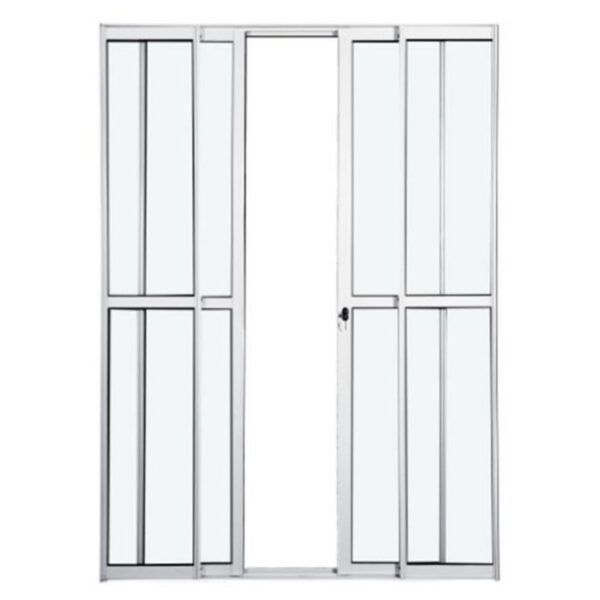 Porta de Correr 4 Folhas Alumínio Branco Lux