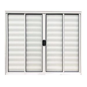 Veneziana 6 Folhas sem Grade Alumínio Branco Standard Lux