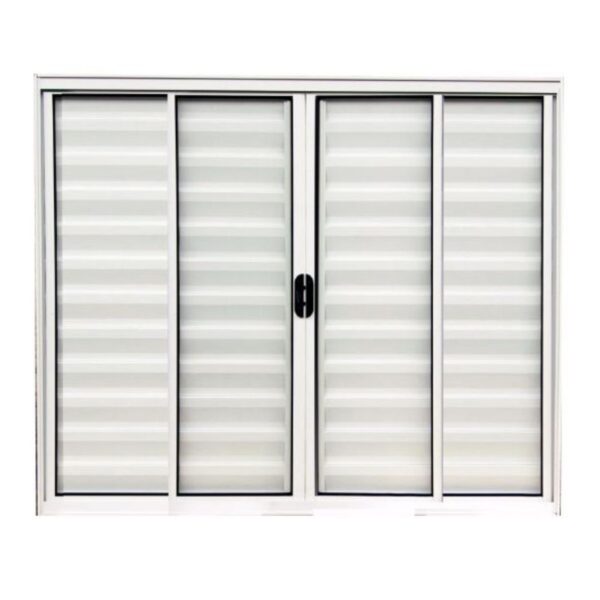 Veneziana 6 Folhas sem Grade Alumínio Branco Standard Lux