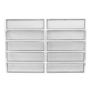 Janela Basculante 2 Seções Vidro Boreal Alumínio Branco Lux