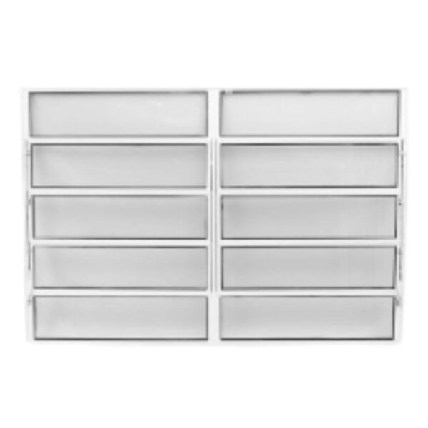 Janela Basculante 2 Seções Vidro Boreal Alumínio Branco Lux