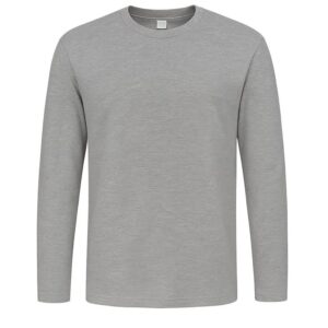 Camiseta Algodão/Poliéster Cinza Manga Longa Tockformes