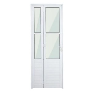 Porta Camarão Lambril Vidro Boreal Alumínio Branco 210x80cm Lux