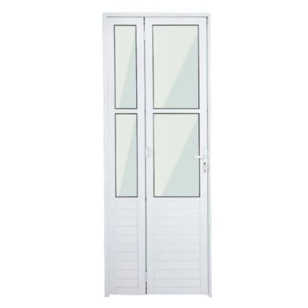 Porta Camarão Lambril Vidro Boreal Alumínio Branco 210x80cm Lux