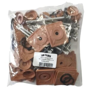 Kit Fixação para Telha PVC com Parafuso Pacote 20 Un Lux Telhas