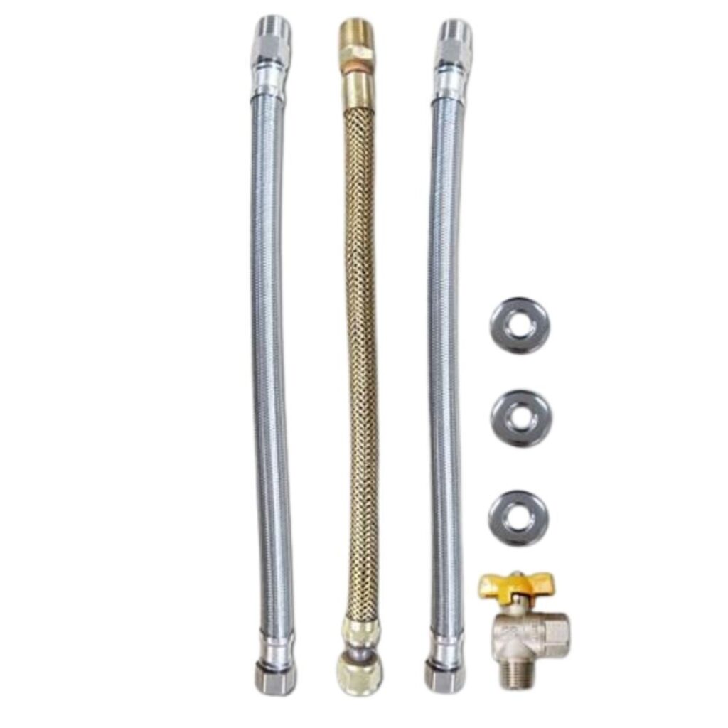 Kit Aquecedor com Engate Metálico e Válvula Esfera 1/2″ Distak