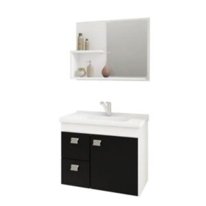 Kit Gabinete para Banheiro Hortência 55cm MGM Móveis