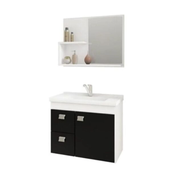 Kit Gabinete para Banheiro Hortência 55cm MGM Móveis