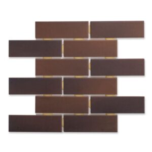 Revestimento Gibraltar Bold Acetinado Marrom 5x15cm 1,42m2