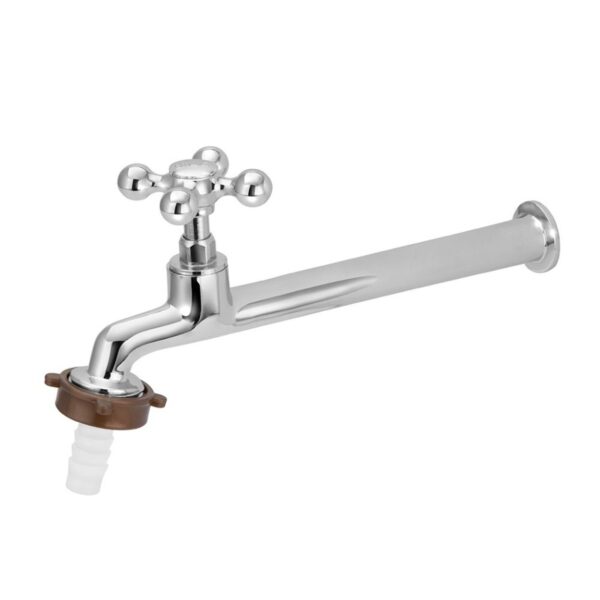 Torneira Tanque/Jardim Parede Bica Longa com Bico Cromado Stoc