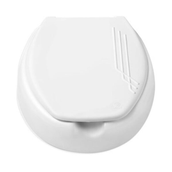 Assento Sanitário Elevado com Tampa 7,5cm PP Oval Branco