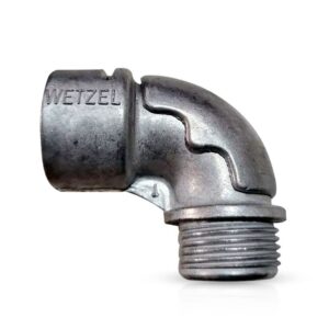 Conector Curvo em Alumínio com Rosca BSP Wetzel