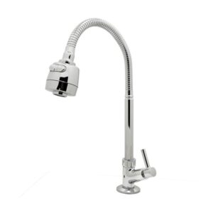 Torneira para Cozinha Mesa 1/4V Bica Alta Cromado Gourmet Flex