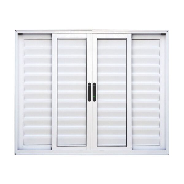 Veneziana 6 Folhas sem Grade Alumínio Branco Premium Lux