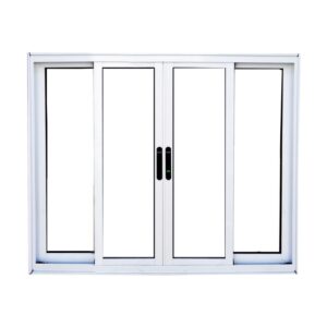 Janela de Correr 4 Folhas sem Grade Alumínio Branco Premium Lux