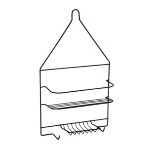 Porta Shampoo Duplo para Banheiro 42,8cm Master Preto