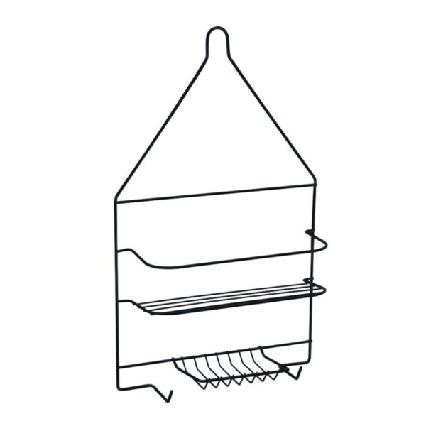 Porta Shampoo Duplo para Banheiro 42,8cm Master Preto