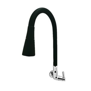 Torneira para Cozinha Parede 1/4V Bica Alta Preto Conic 3068 C29