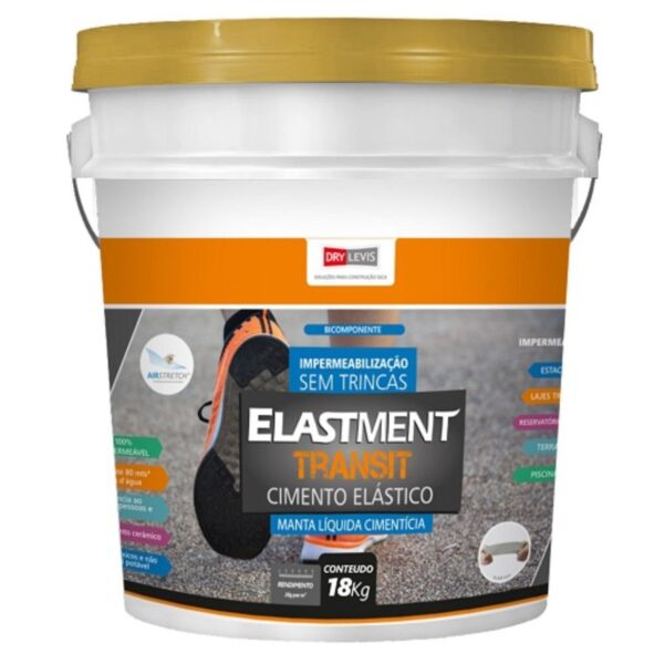 Manta Líquida Cimentícia Elastment Transit Cinza Drylevis