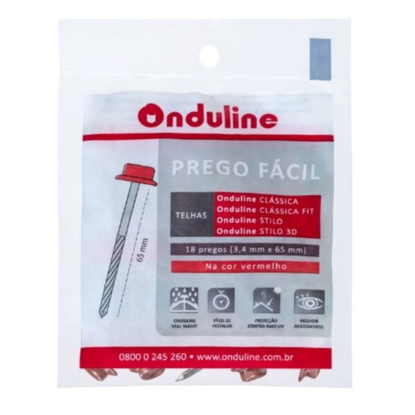 Kit Prego Fácil para Telha Pacote com 18 Unidades Onduline