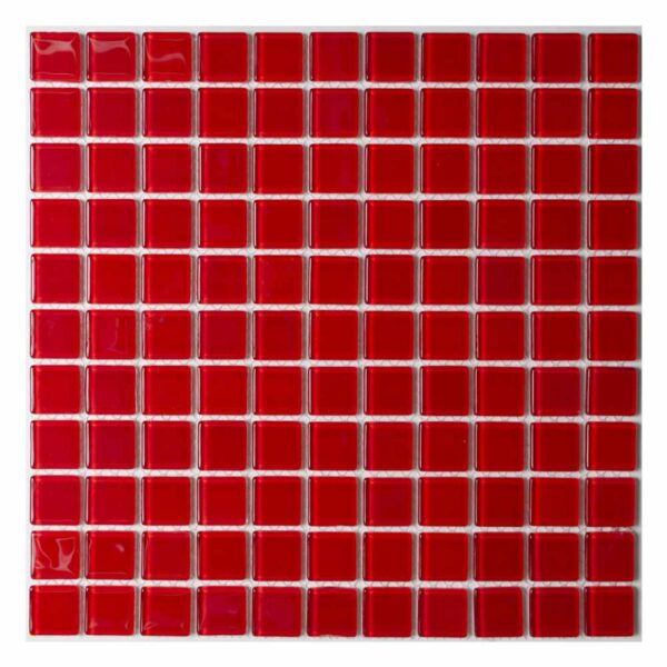 Pastilha de Vidro PR2334 Vermelha 30x30cm