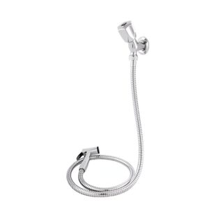 Ducha Higiênica Metálica com Registro Cromado C50 1,2m Pérola