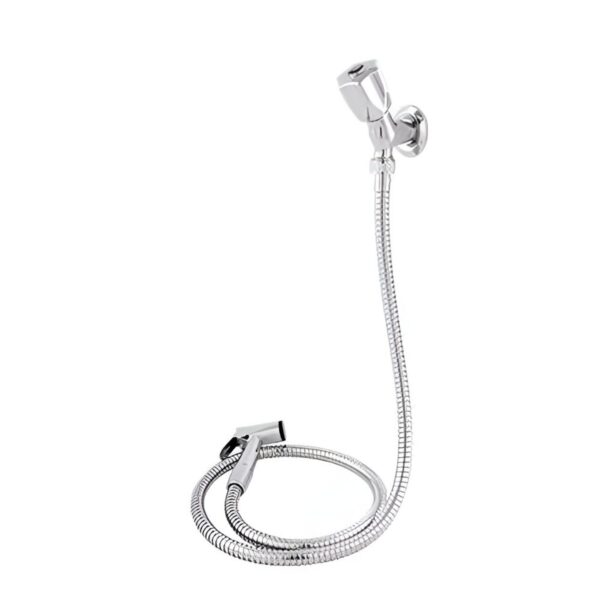 Ducha Higiênica Metálica com Registro Cromado C50 1,2m Pérola