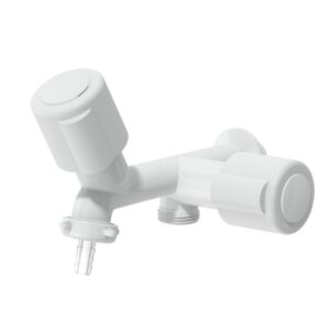 Torneira para Tanque/Máquina Parede Curta Florença Branco Valeplast