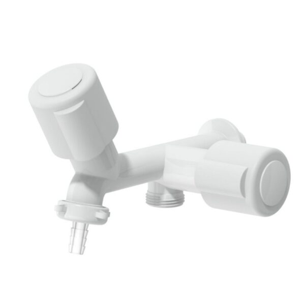 Torneira para Tanque/Máquina Parede Curta Florença Branco Valeplast