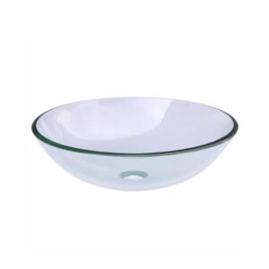 Cuba de Apoio Vidro Redonda CR-35 Incolor 35cm Vmex