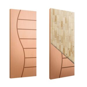 Folha de Porta Frisada Sólida HDF Pinus Curupixá FR10 JB Paes