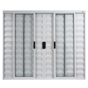 Veneziana 6 Folhas sem Grade Alumínio Branco Standard Proex