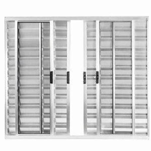 Veneziana 6 Folhas sem Grade Alumínio Brilhante Proex