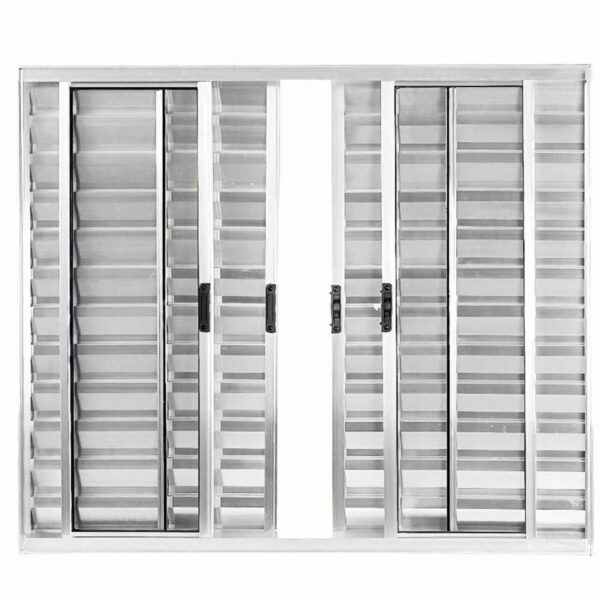 Veneziana 6 Folhas sem Grade Alumínio Brilhante Proex