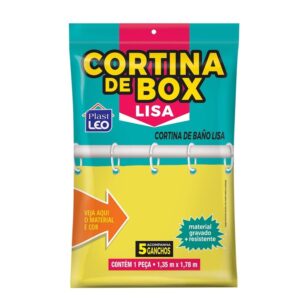 Cortina para Box Polietileno Lisa 1,35×1,78m Sortidas