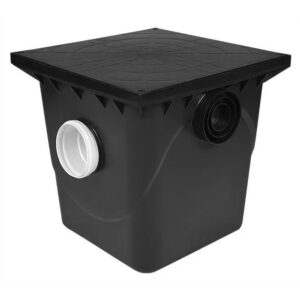 Caixa de Gordura Polipropileno com Cesto para Limpeza Preto 42L TAF