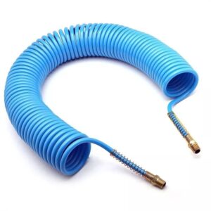 Mangueira Espiral Compressor Pistola 15 metros 1/4″ NPT Azul Arcdal
