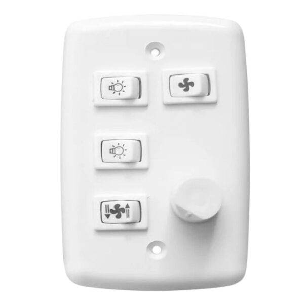 Controle Ventilador de Teto Embutir 2 Lâmpadas com Reversão Rima