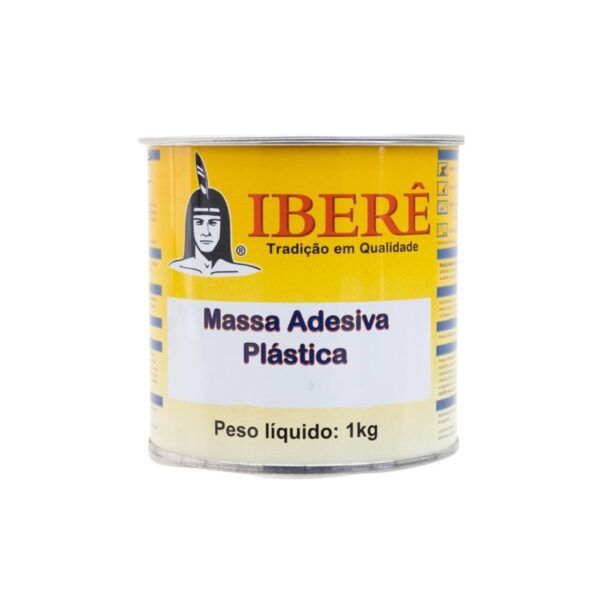 Massa Adesiva Plástica Cinza 1Kg Ibere