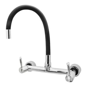 Misturador para Cozinha Parede 1/4V Preto Color 3368 C61 DN15